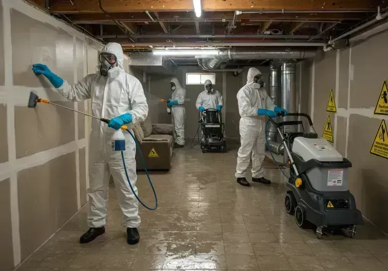 Basement Moisture Removal and Structural Drying process in Refugio, TX